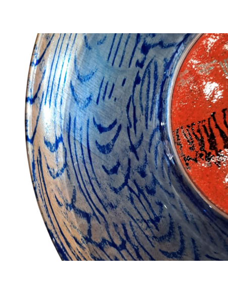 Kosta Boda  piatto "Sole africano" collezione atelier pz.100 Kjell Engmann design