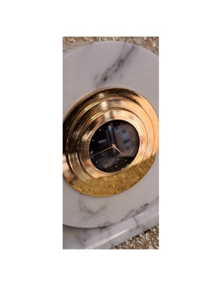 Orologio da tavolo in marmo e ottone H.E. Zane Vicenza