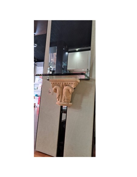 Specchiera con mensola e capitello collezione Reperti in porcellana scavo Mangani Firenze