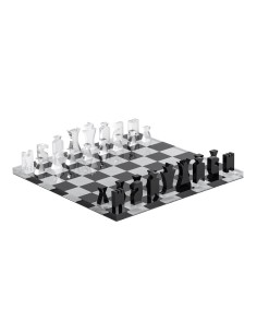 Set da gioco scacchi e dama in cristallo acrilico...