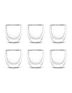Set di 6 bicchierini in vetro borosilicato a doppia parete