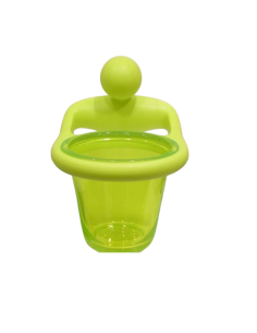 Portaspazzolino da parete "Antonio D" giallo - design...