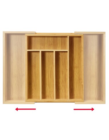 Portaposate allungabile in bambù 5-7 scomparti