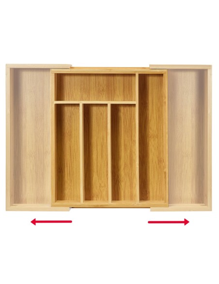 Portaposate allungabile in bambù 5-7 scomparti