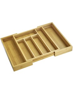 Portaposate allungabile in bambù 5-7 scomparti 2