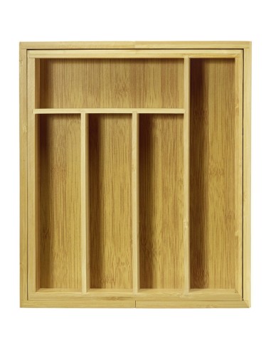 Portaposate allungabile in bambù 5-7 scomparti