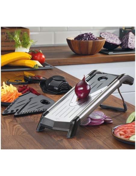 Affettaverdure mandolina Professional con 5 tagli più salvadita
