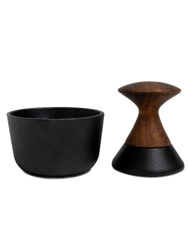 Mortaio in ghisa e acacia cm.9 Kiruna design...