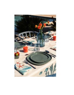 Tovaglia in puro lino Sirene cm.180x270 2