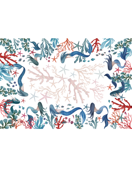 Tovaglia in puro lino Sirene cm.180x270