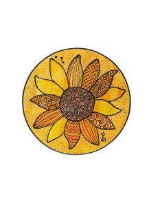 Tappeto girasole antiscivolo cm.85x85