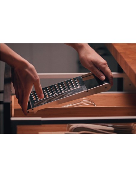 Grattugia salvaspazio Riv in acciaio 2 lati foto incisi