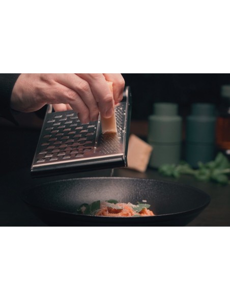 Grattugia salvaspazio Riv in acciaio 2 lati foto incisi