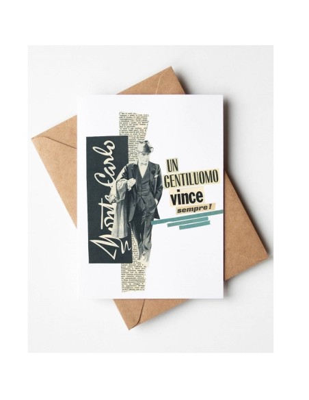 Biglietti di auguri con illustrazione retro vintage di moda e frasi con dediche