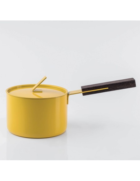 The Sausepan - casseruola antiaderente con coperchio e manico wengè design Lara Caffi Lara