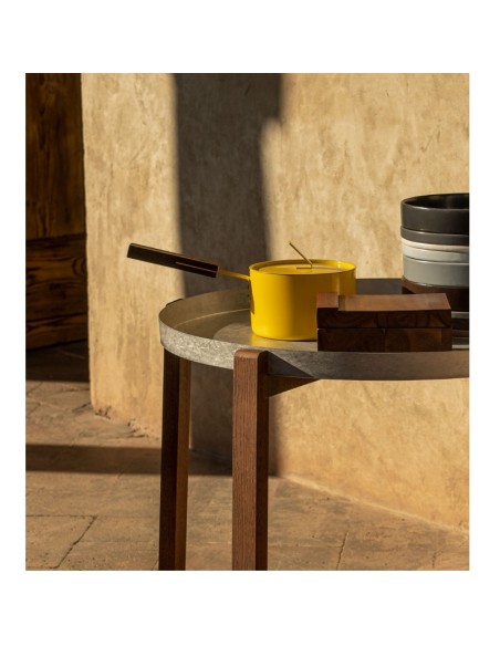 The Sausepan - casseruola antiaderente con coperchio e manico wengè design Lara Caffi Lara