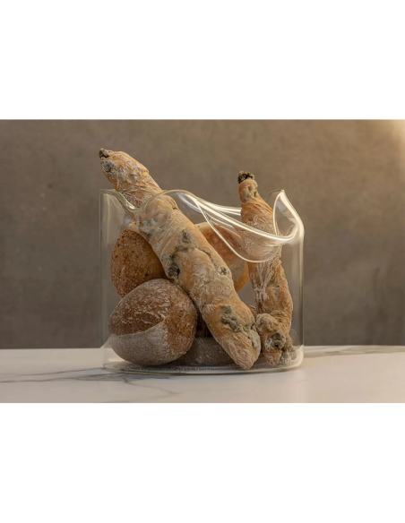 "Shapeless" -  cesto portapane e frutta in vetro borosilicato
