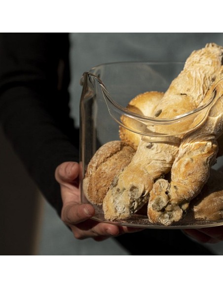 "Shapeless" -  cesto portapane e frutta in vetro borosilicato