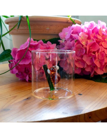 Bicchieri in vetro con fiori e animali e cuori WD Lifestyle