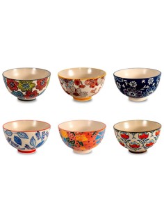 Set di 6 coppette in ceramica decori assortiti