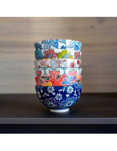 Set di 6 coppette in ceramica decori assortiti 2