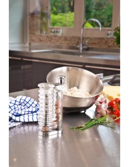 Macina noce moscata in acrilico e acciaio