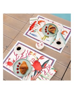 Set di 4 tovagliette "Marzamemi" in cotone satin 100%... 2