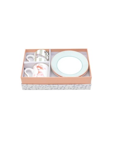 Ivonne Hellen - Set di 2 tazze caffè con piatto...
