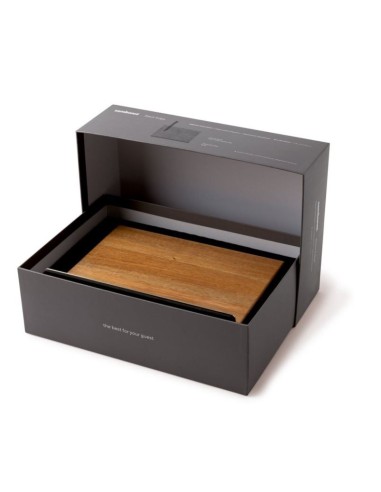 Ceppo coltelli magnetico Black Edge in acacia e...