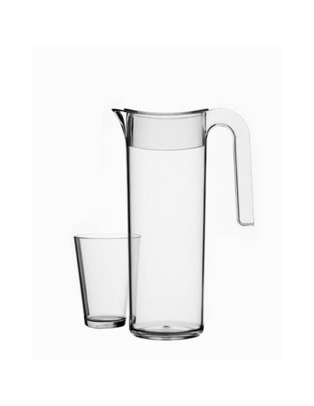 Caraffa Flow trasparente lt.5 con coperchio