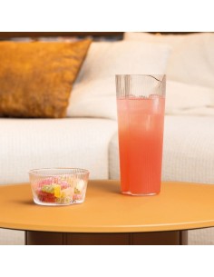 Handy caraffa trasparente in vetro borosilicato lt.1 2