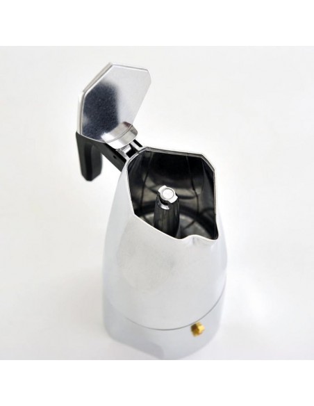 Caffettiera in alluminio  Ossidiana 3 tazze Alessi di Mario Trimarchi