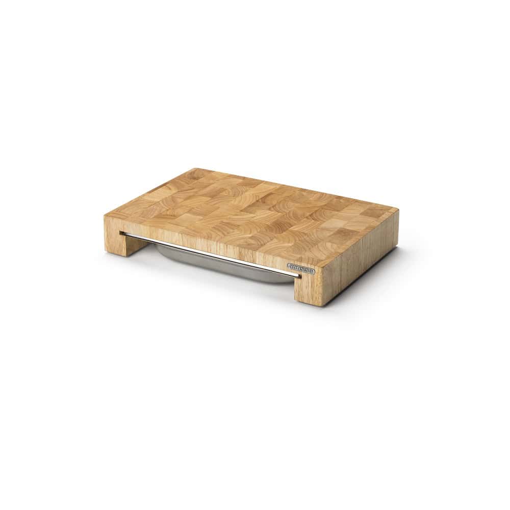 Tagliere in quercia con cassetto contenitore in acciaio Continenta - immagine 3