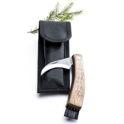 Coltellino da funghi-roncola-con custodia in confezione regalo