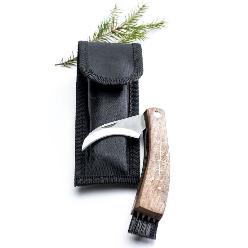 Coltellino da funghi-roncola-con custodia in confezione regalo