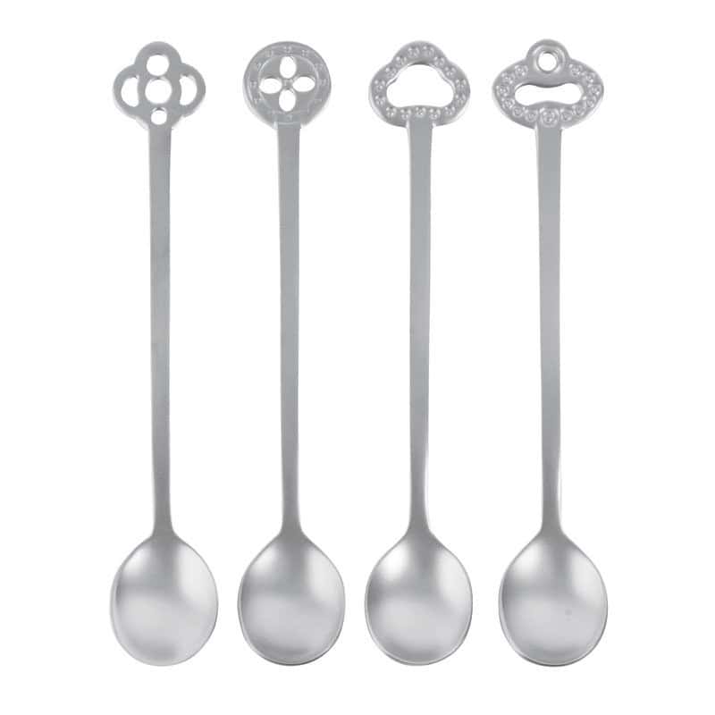 Set 4 cucchiaini Party Oriental Antique in acciaio Sambonet