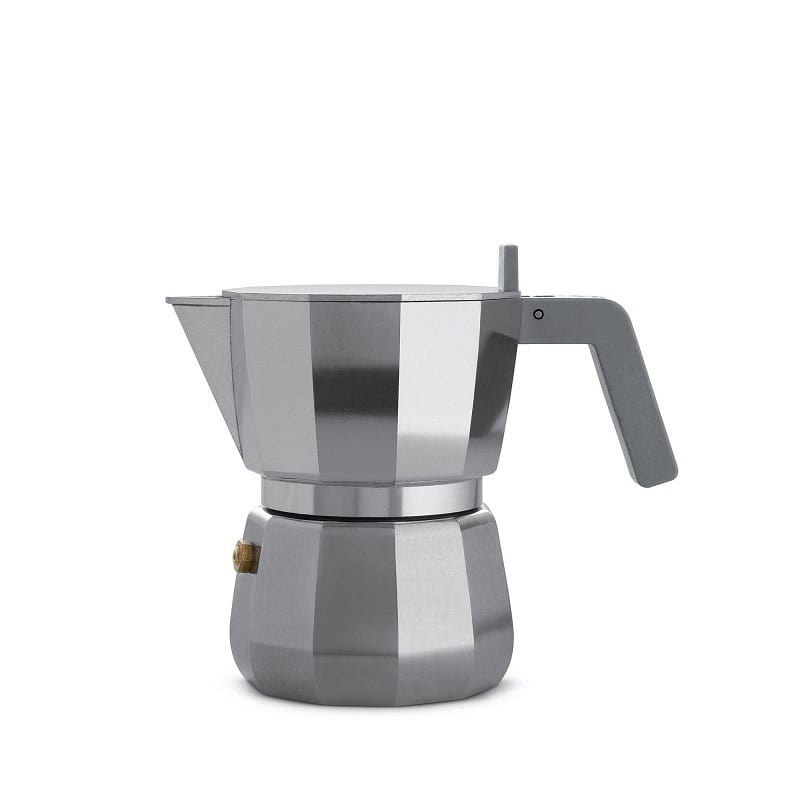 Caffettiere alluminio Alessi Moka design David Copperfield