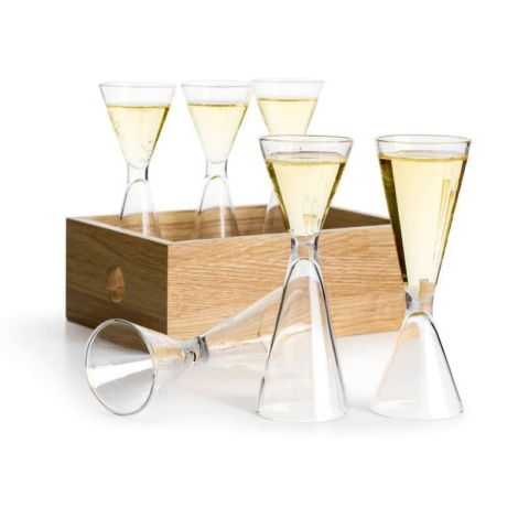 Set 6 bicchierini liquore a 2 capacità