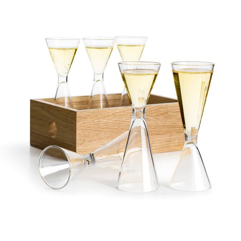 Set 6 bicchierini liquore a 2 capacità