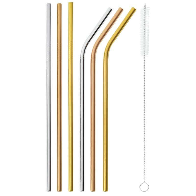 Cannucce in metallo 3 colori dritte e curve
