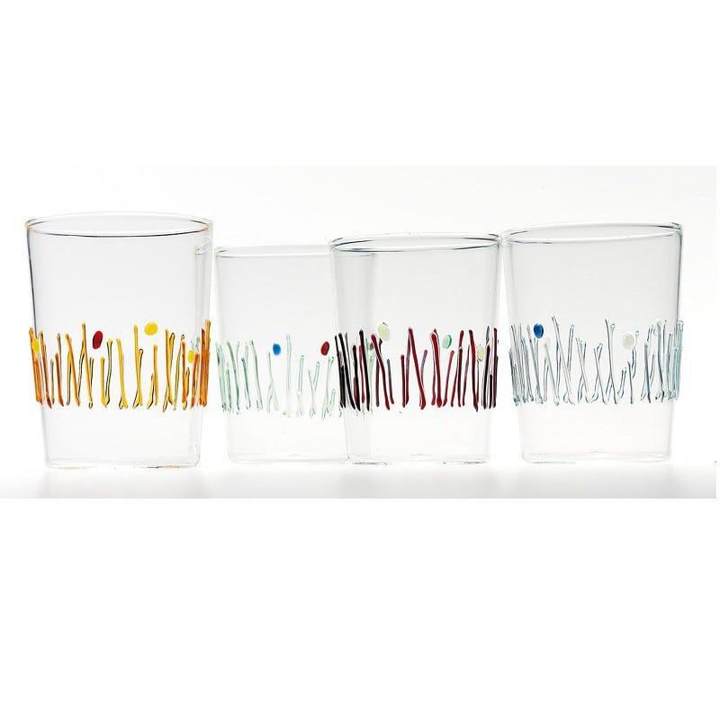 Set 4 bicchieri " Le quattro stagioni " di Zafferano