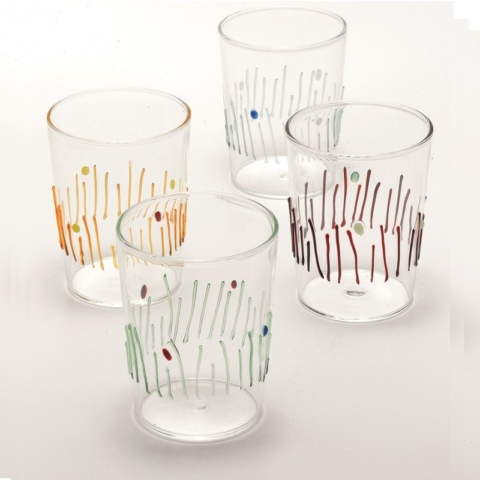 Set 4 bicchieri " Le quattro stagioni " di Zafferano