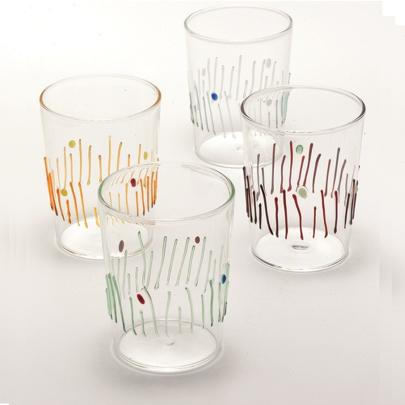 Set 4 bicchieri " Le quattro stagioni " di Zafferano