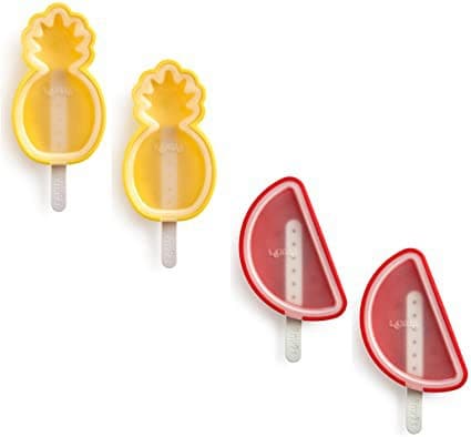 Stampi per ghiaccioli a forma di ananas e anguria pz.4