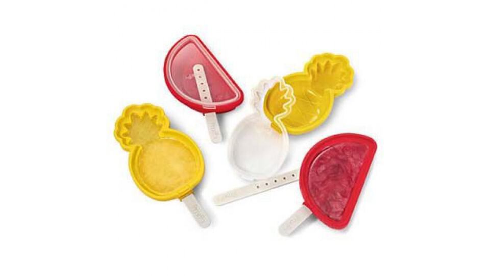 Stampi per ghiaccioli a forma di ananas e anguria pz.4