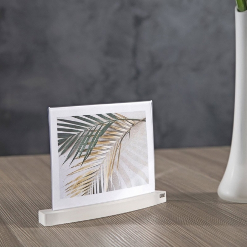 Portafoto Easy bianco in cristallo acrilico Vesta Home