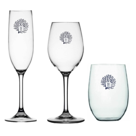 Set 6 bicchieri Living in Tritan antiscivolo per barca-giardino-terrazzo Marine Business