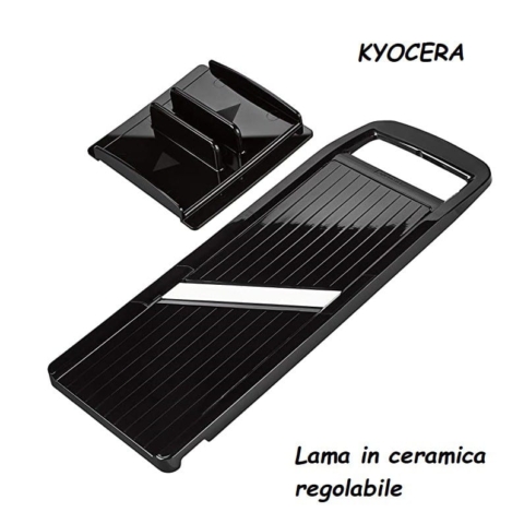 Mandolina affettatrice maxi Kyocera 4 spessori lama in ceramica con salvadita
