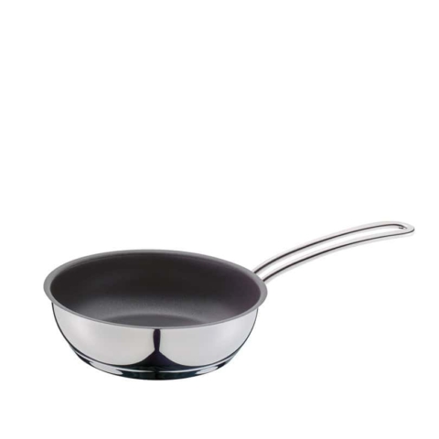 Padella mini in acciaio inox, fondo multistrato gas e induzione interno antiaderente di alta qualità ø 16 cm Kuchenprofi