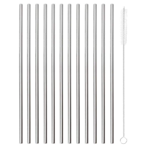 Set 12 cannucce in acciaio PVD black + scovolino Paderno